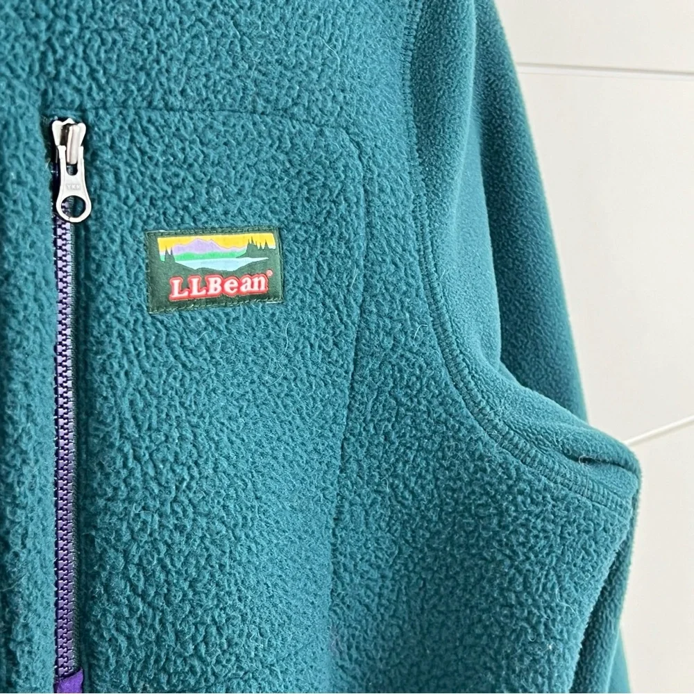 LL BEAN Katahdin Polartec Fleece Teal Pullover Jacket‎ Size S camping hiking
